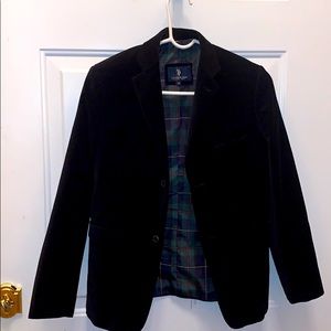 Ralph Lauren Polo boys 14 Velvet Blazer Black New